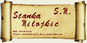 Stanka Milojkić vizit kartica